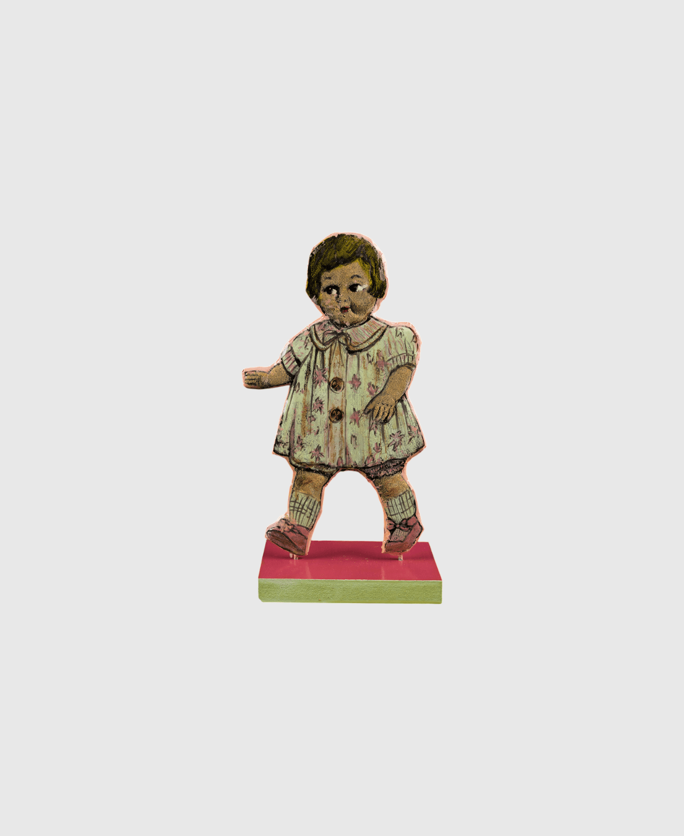 Victorian Little Girl in Yellow Dress - Photo 1