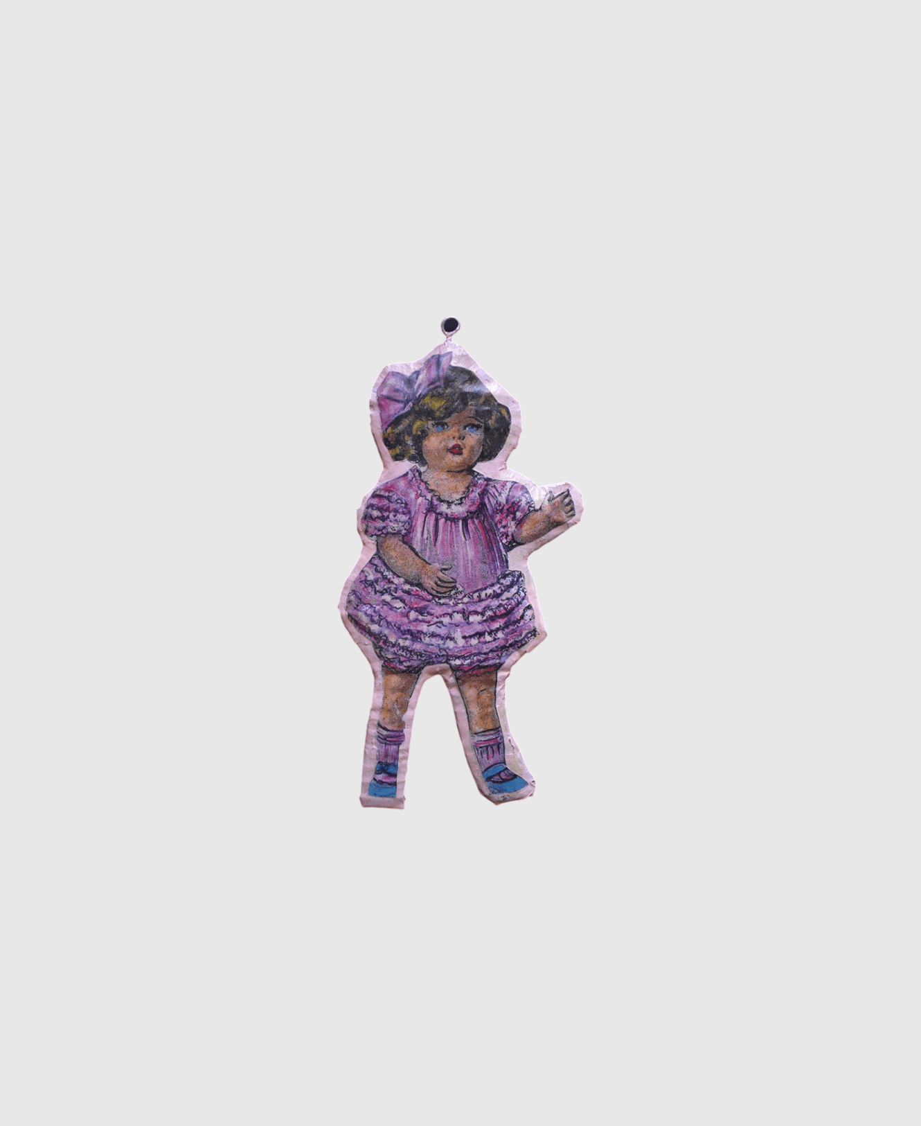 Victorian Girl in Lilac Ruffled Dress - Photo 1